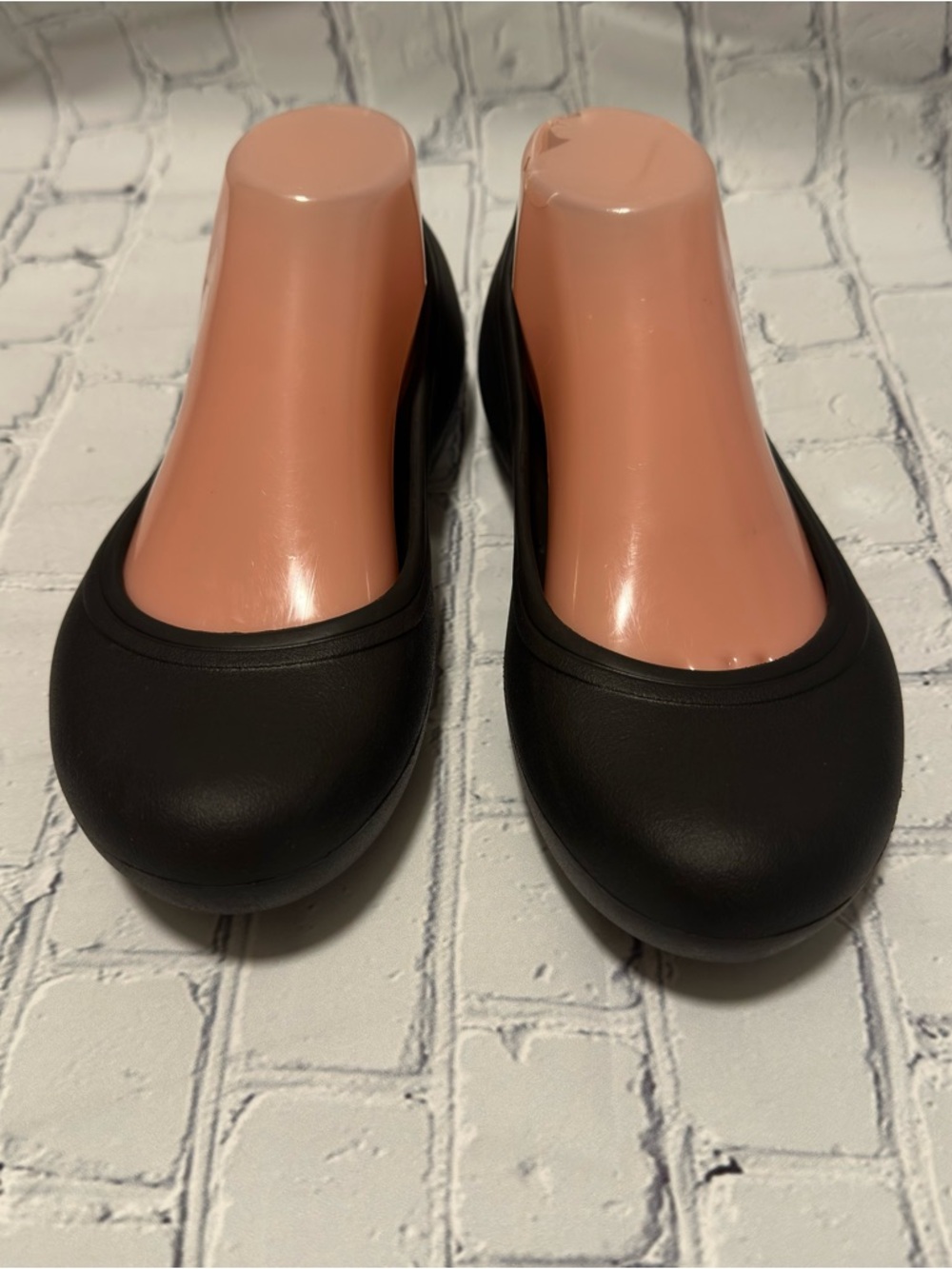 Crocs Ballerina Flats Black Slip-on Shoes Sz 8 Waterproof - Picture 3 of 9